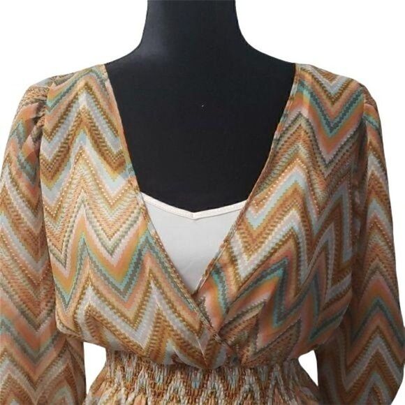 Chevron Dress sz M - Picture 2 of 6